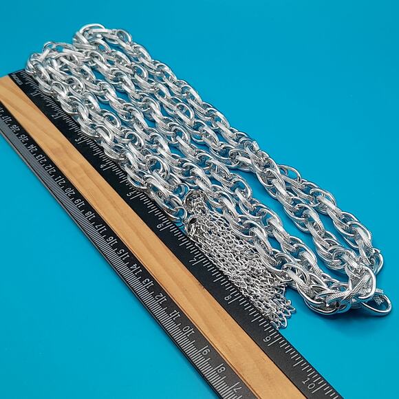 Vintage Long Lariat Tassel Necklace or Belt, Eloxal Jewelry - Picture 7 of 10